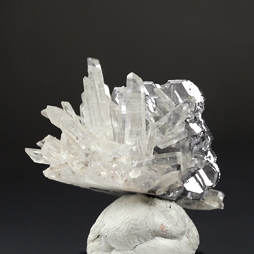 Galena 方鉛鉱を伴った水晶
